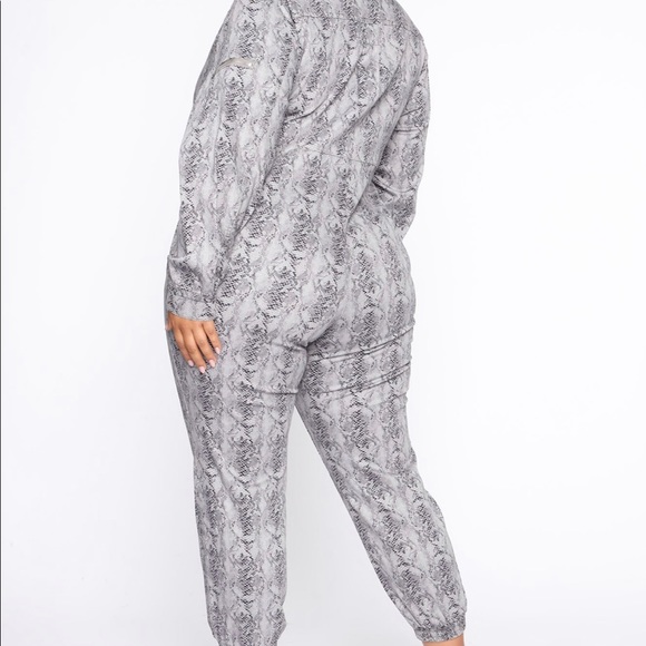 Huxley Long Sleeve Snakeskin Jumpsuit - Picture 2 of 2